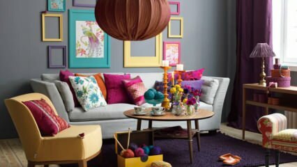 Suggerimenti moderni per la decorazione domestica con il colore viola