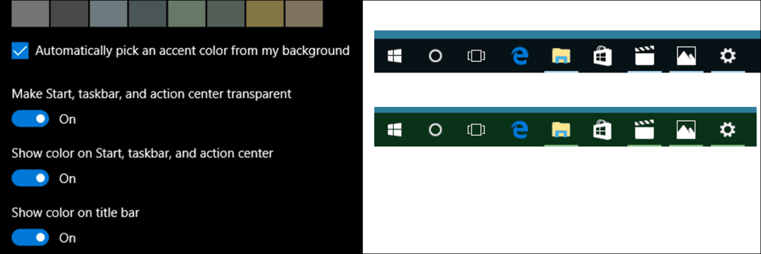 Aggiorna i colori di Windows 10 nelle impostazioni di personalizzazione