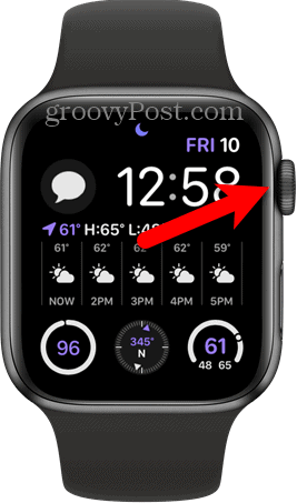 Premi la corona digitale su Apple Watch