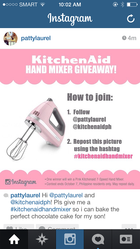 esempio di hashtag di instagram kitchenaid