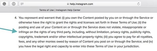 I Termini di utilizzo di Instagram stabiliscono che gli utenti devono rispettare le Linee guida della community.