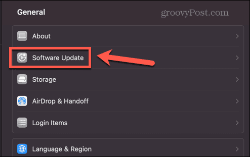aggiornamento software mac