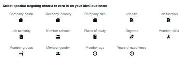 Puoi aggiungere ulteriori opzioni di targeting alla tua campagna LinkedIn.