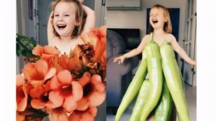 Ha fatto vestiti per sua figlia con frutta e verdura!