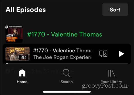 Usa i comandi vocali di Spotify Podcast Joe Rogan JRE