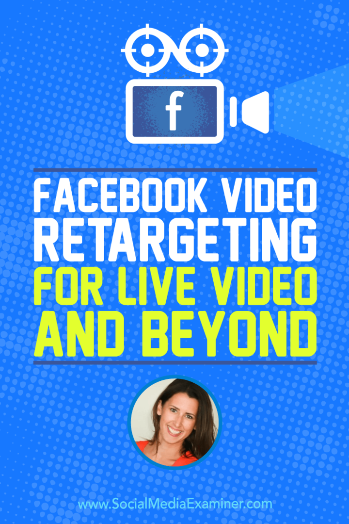 Retargeting video di Facebook per video in diretta e oltre con approfondimenti di Amanda Bond sul podcast del social media marketing.