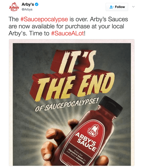 La salsa di Arby in bottiglia è iniziata con l'ascolto sociale.