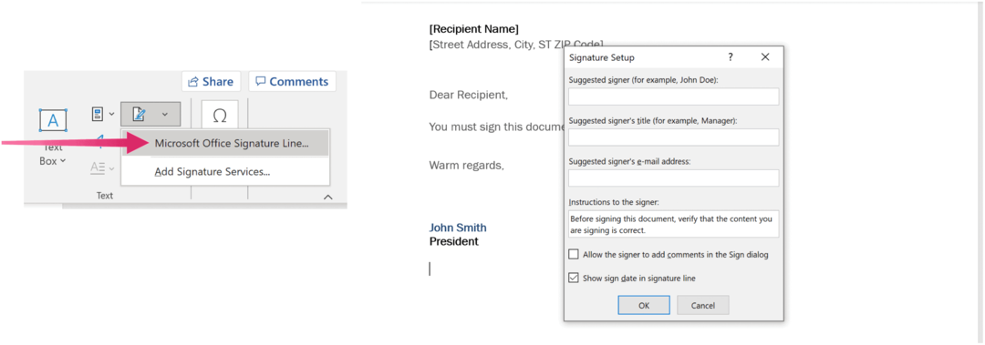 configurazione della firma digitale