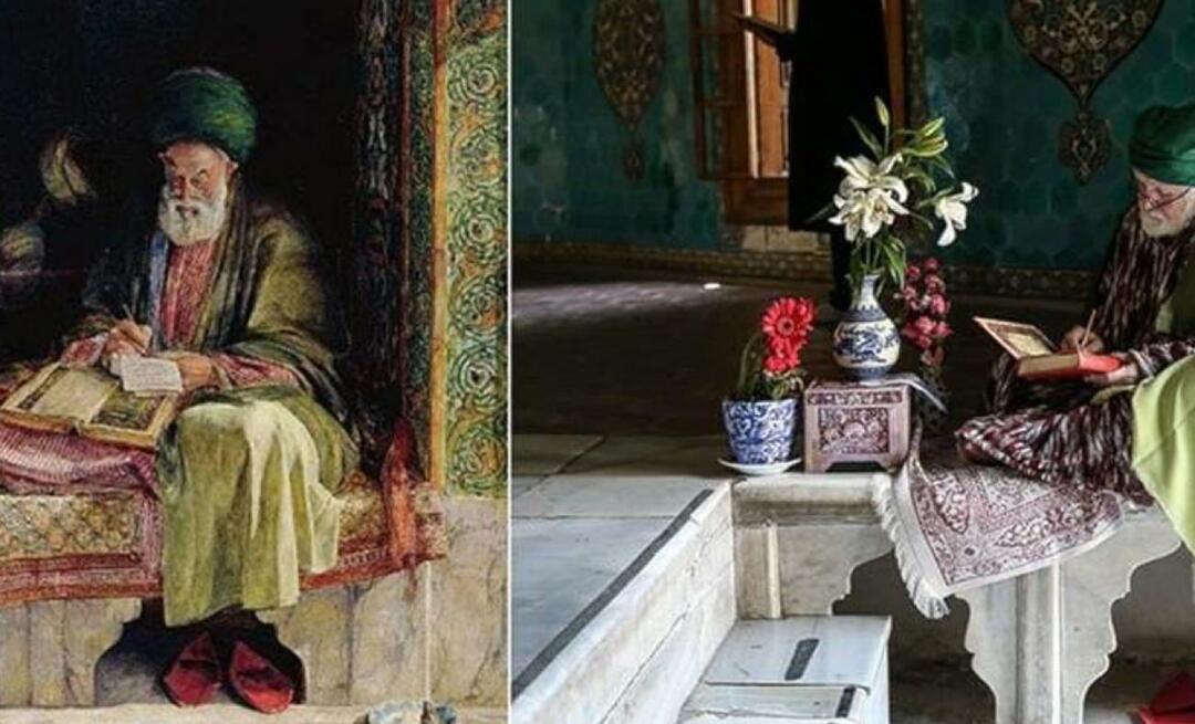 Neslihan Sağır Çetin ha fotografato il dipinto disegnato dal pittore britannico 153 anni fa a Yeşil Türbe.