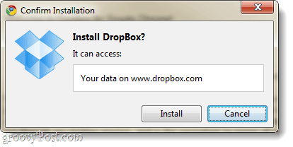 l'estensione dropbox deve accedere a dropbox.com