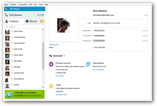 L'aggiornamento di Skype 6.1 per Windows include l'integrazione di Outlook