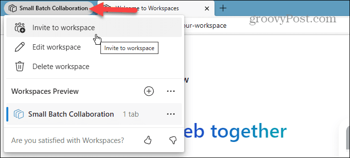 Aree di lavoro Microsoft Edge