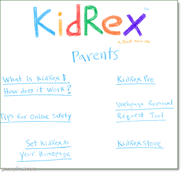 menu dei genitori kidrex