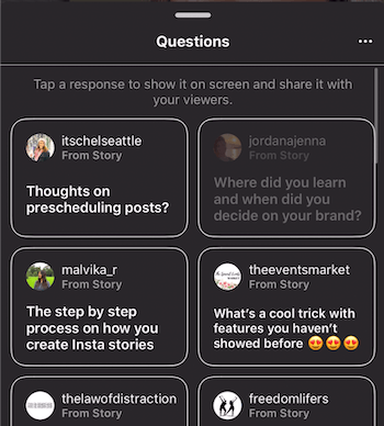 Domande e risposte sulle storie di Instagram