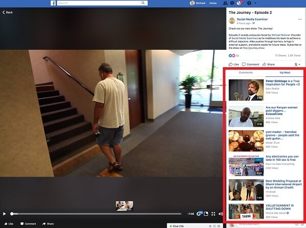 Facebook sembra aver dato ai video sul desktop un aspetto più simile a quello di un orologio con schede separate per 