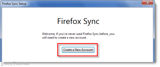 creare un nuovo account di sincronizzazione di Firefox