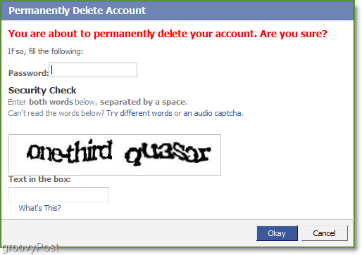 eliminazione account facebook nuovamente