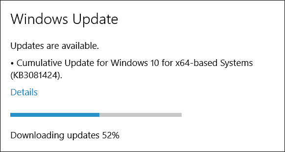 Microsoft rilascia l'aggiornamento cumulativo per Windows 10 (KB3081424)