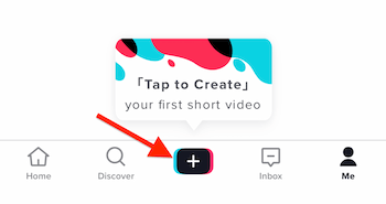 Tocca per creare il tuo primo popup di breve video su TikTok