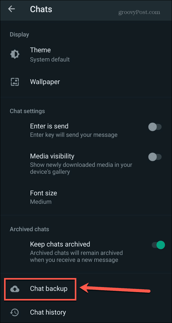 backup della chat di whatsapp