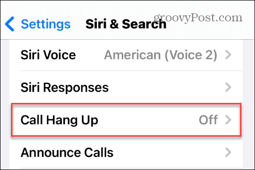 Riaggancia le chiamate telefoniche e FaceTime con Siri