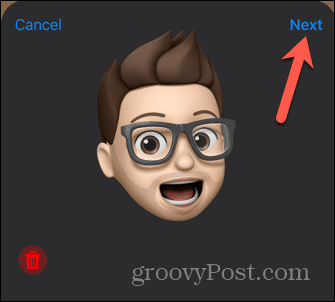 ios contatto poster memoji successivo