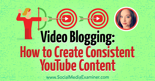 Video blogging: come creare contenuti YouTube coerenti con approfondimenti di Amy Schmittauer sul podcast del social media marketing.