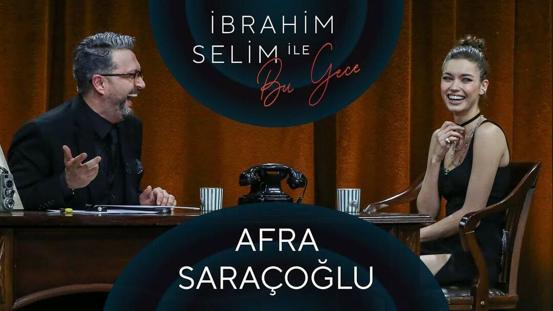 Programma di stasera con Afra Saraçoğlu İbrahim Selim