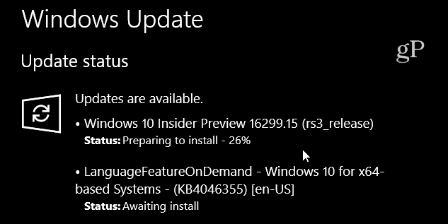Windows 10 Build 16299-15 Aggiornamento cumulativo