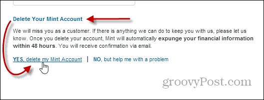 Come eliminare il tuo account Mint.com