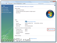Schermata di sistema di Windows 7 o Vista