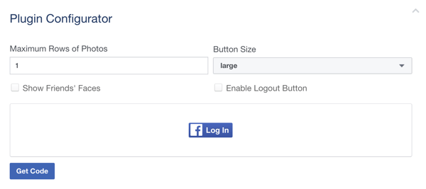 Personalizza il tuo pulsante di accesso a Facebook.