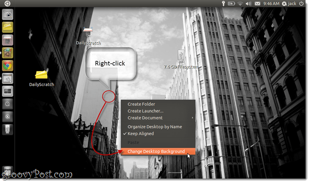 sfondo personalizzato in Ubuntu