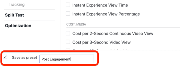 creare un rapporto personalizzato sullo stato di avanzamento dei lead in Facebook Ads Manager, passaggio 5