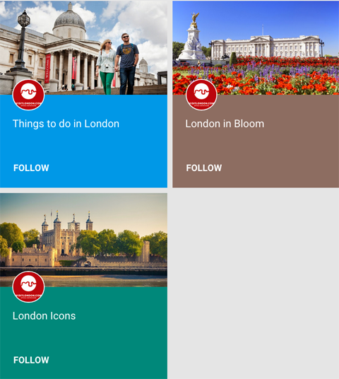 raccolte google + visitlondon