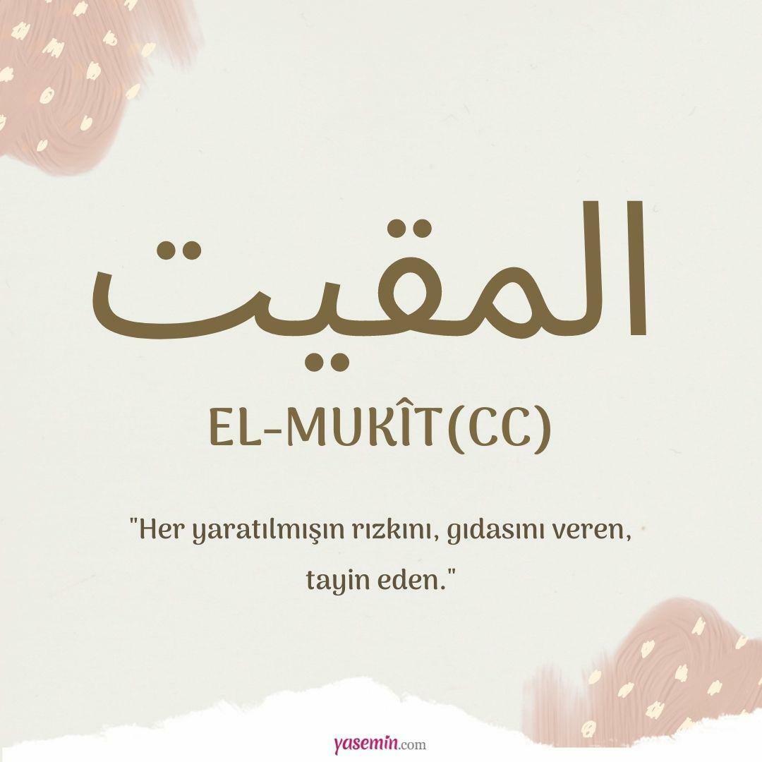 Cosa significa al-Mukit (cc) dei 100 bei nomi di Esmaül Hüsna?