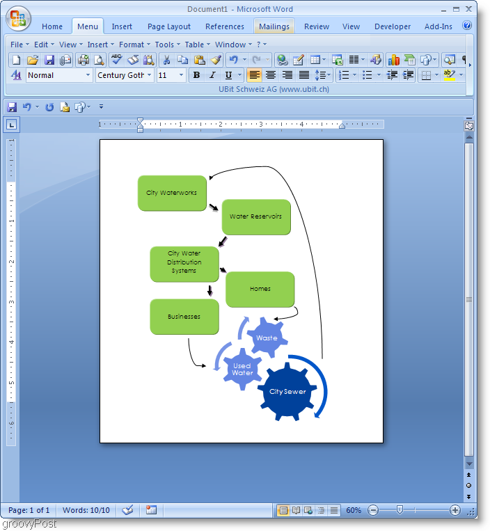 Esempio di diagramma di flusso di Microsoft Word 2007