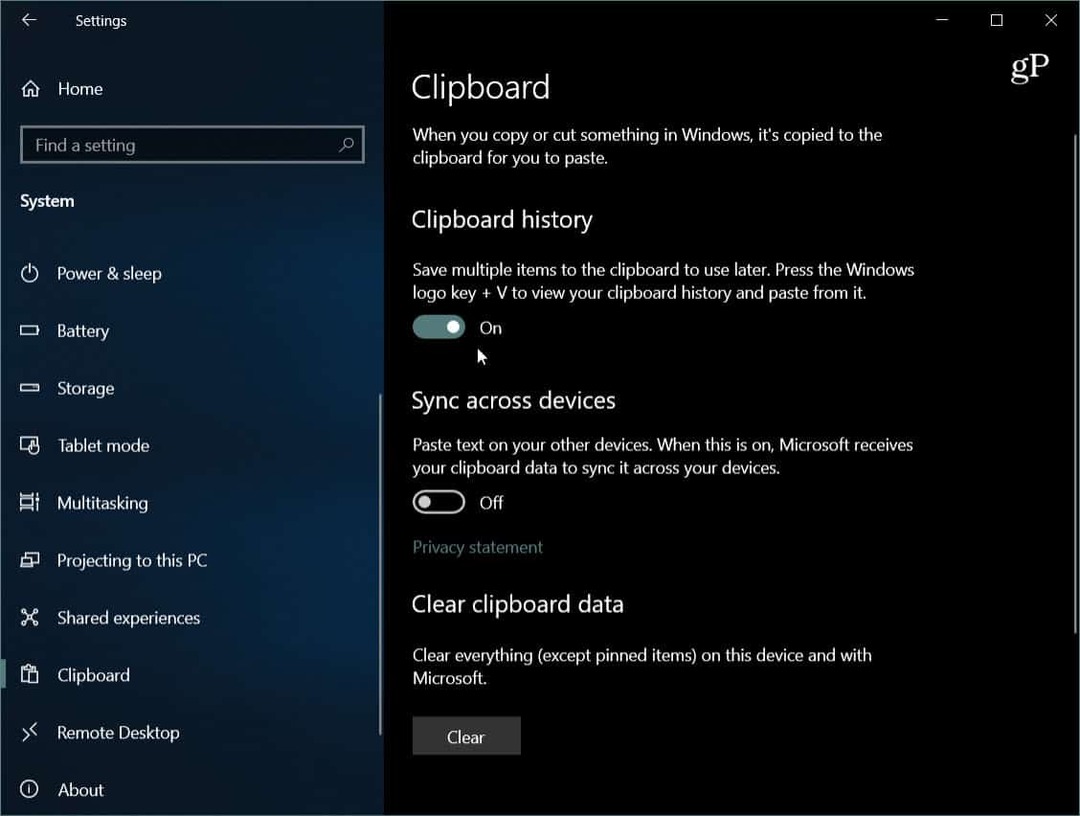 Come utilizzare i nuovi Appunti cloud su Windows 10 1809