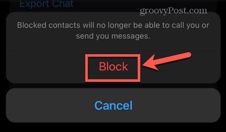 whatsapp conferma blocco