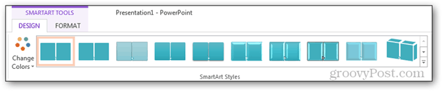 smartart smart art design tab design smartart style scelta smussatura in rilievo look brillare look riflesso