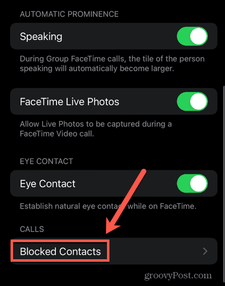 contatti bloccati da iphone facetime