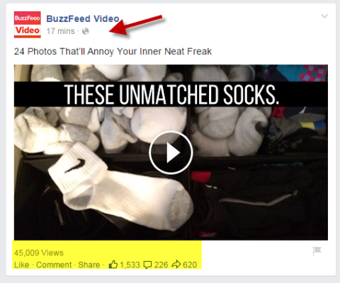 Buzzfeed video post video su Facebook