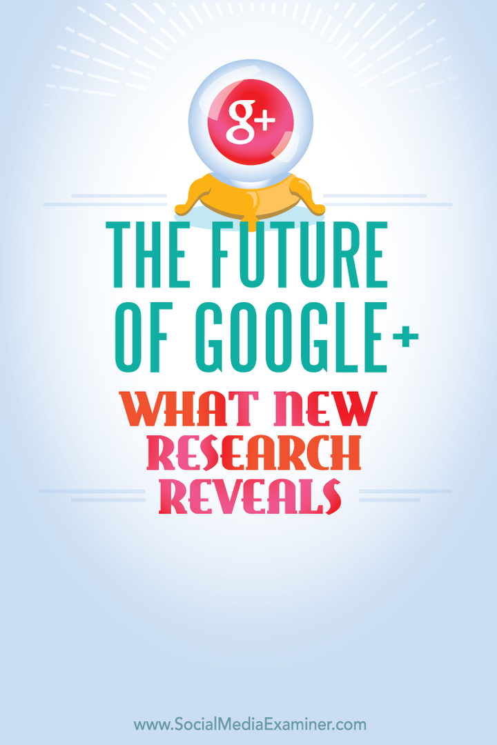 ricerca sul futuro di google plus