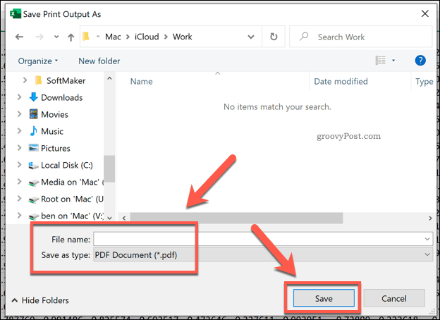 Excel stampa su file PDF salva opzioni