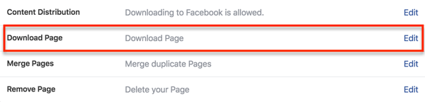 Trova l'opzione per scaricare i dati della tua pagina nelle impostazioni di Facebook.