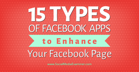 15 tipi di app per Facebook