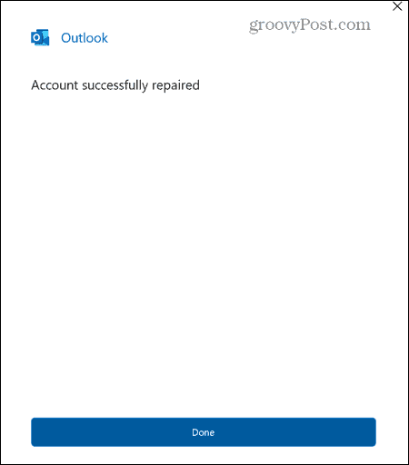 account Outlook riparato