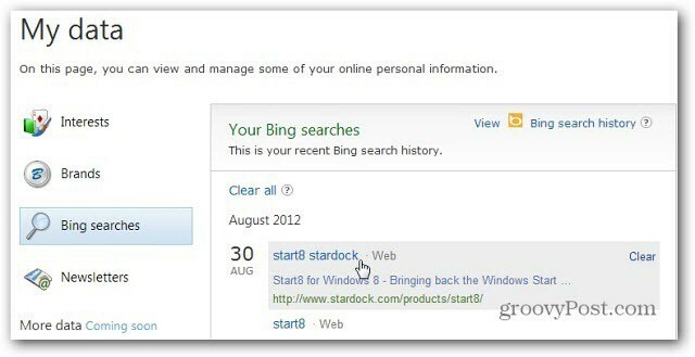 Cronologia ricerche Bing