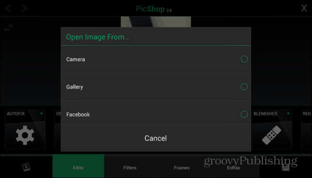 PicShop Android carica immagine