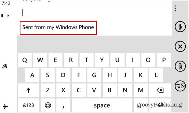 Firma e-mail di Windows Phone